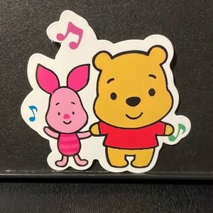 POOH AND PIGLET MUSIC NOTE STICKER